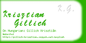 krisztian gillich business card