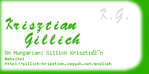 krisztian gillich business card